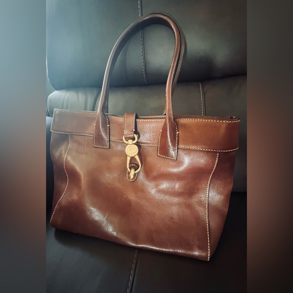 Dooney & Bourke Rich Brown Leather Tote